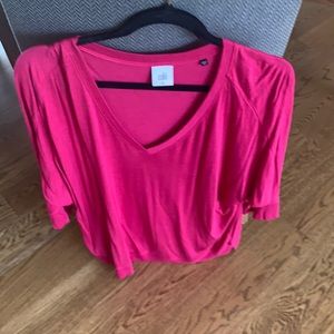 CABI Hot Pink Quarter Sleeve Tee Shirt Size:XL